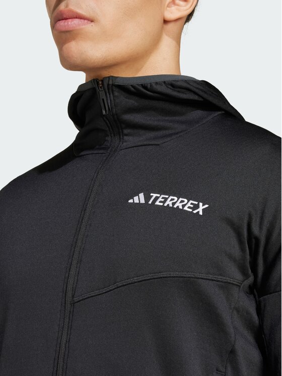 adidas adidas Bluza techniczna Terrex Xperior Climawarm Light Fleece Czarny Slim Fit