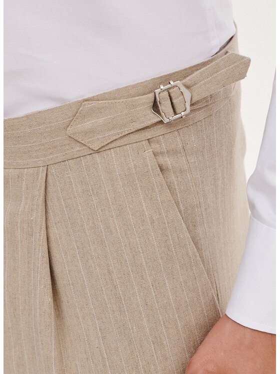 Pako Lorente Pako Lorente Spodnie materiałowe P25SF-WX-002 Beżowy Regular Fit