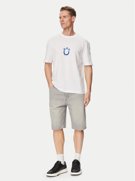 HUGO HUGO Tricou Norizom 50560112 Alb Regular Fit