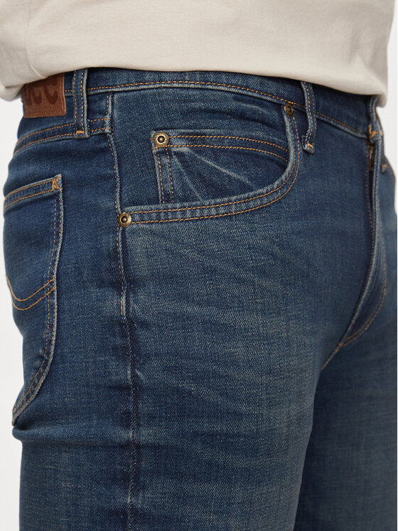Lee Lee Szorty jeansowe Rider 112349233 Niebieski Slim Fit