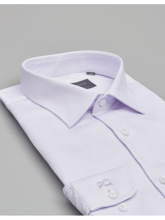 Borgio Borgio Koszula manziana_00600 Fioletowy Slim Fit