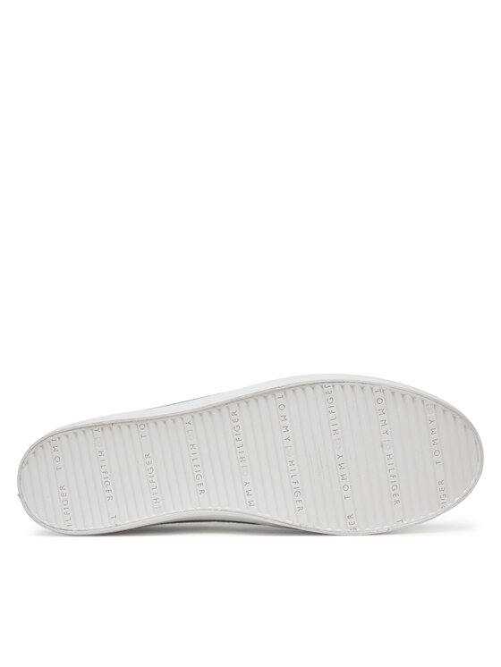 Tommy Hilfiger Tommy Hilfiger Sneakersy Washed Canvas Vulc Sneaker FW0FW08894 Niebieski