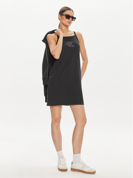 Calvin Klein Jeans Calvin Klein Jeans Poletna obleka J20J223528 Črna Regular Fit