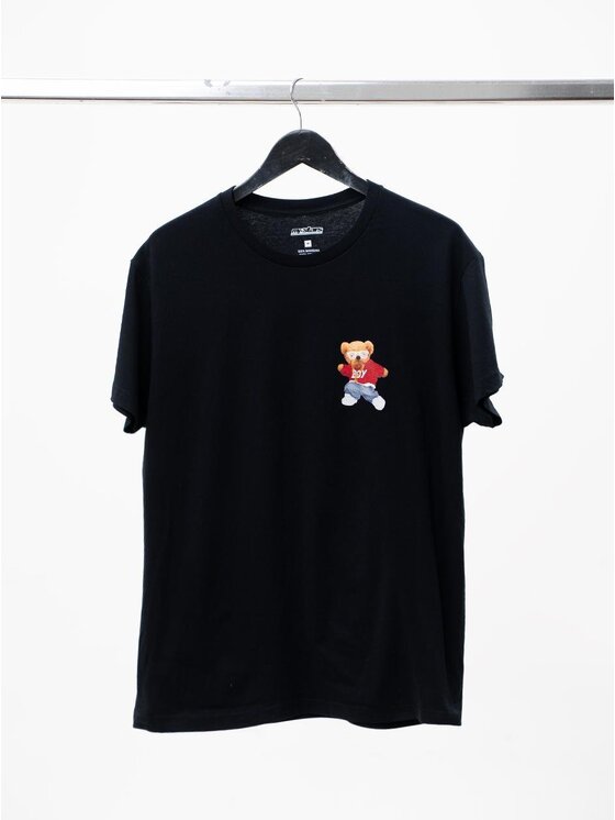 MyStars MyStars Komplet t-shirtów Zestaw 3 sztuki Chill Bear Misie Miśki Modne Czarny Regular Fit