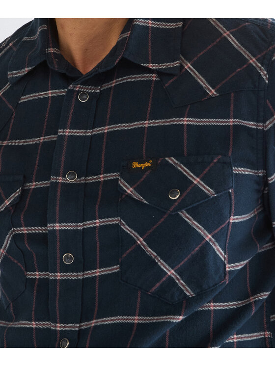 Wrangler Wrangler Koszula 112386956 Granatowy Regular Fit