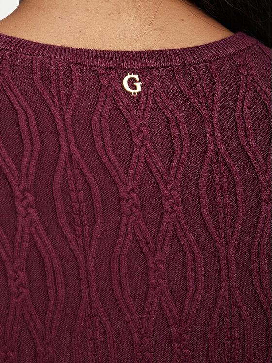 Guess Guess Φόρεμα υφασμάτινο W6BK64 Z1569 Μπορντό Regular Fit