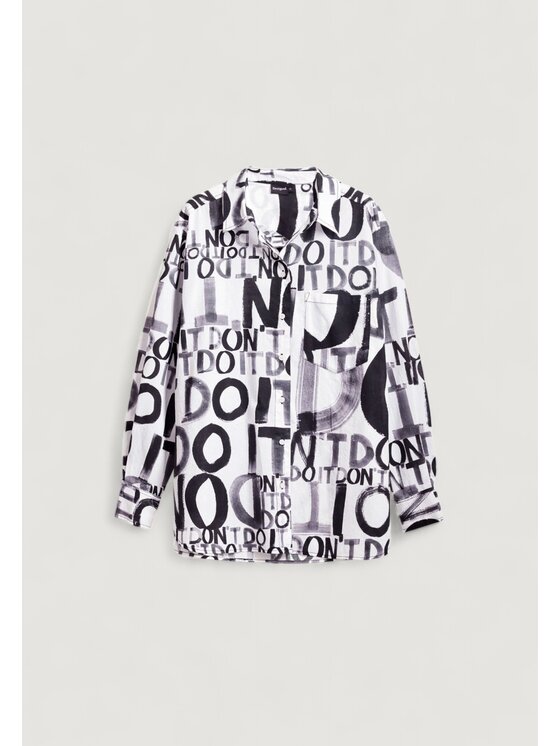 Desigual Desigual Πουκάμισο CAM_DEMÉTER Μαύρο To Fit