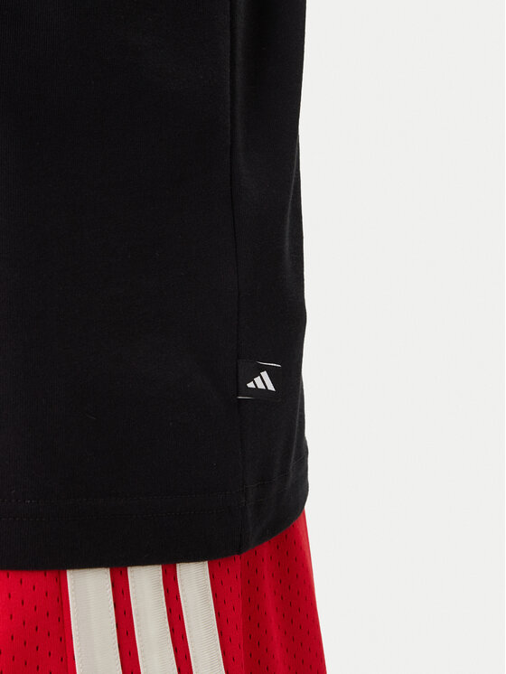 adidas adidas Póló Mini Embroidery Basketball Graphic KB2526 Fekete Regular Fit