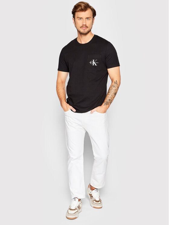 Calvin Klein Jeans Calvin Klein Jeans T-shirt J30J320936 Crna Slim Fit
