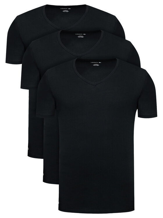 Lacoste Lacoste Комплект тениски TH3374 Черен Slim Fit