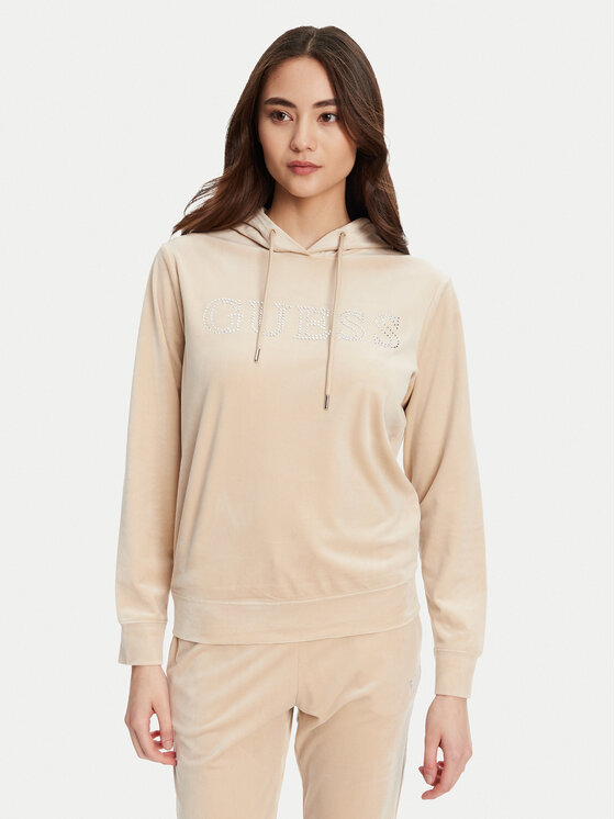 Guess Bluza V4RQ25 K0232 Beżowy Regular Fit