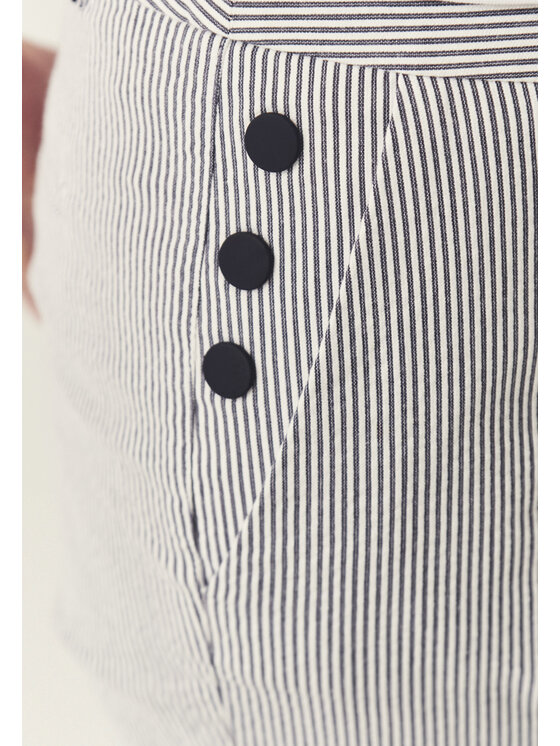TATUUM TATUUM Bavlnené nohavice SEROKI Biela Skinny Fit