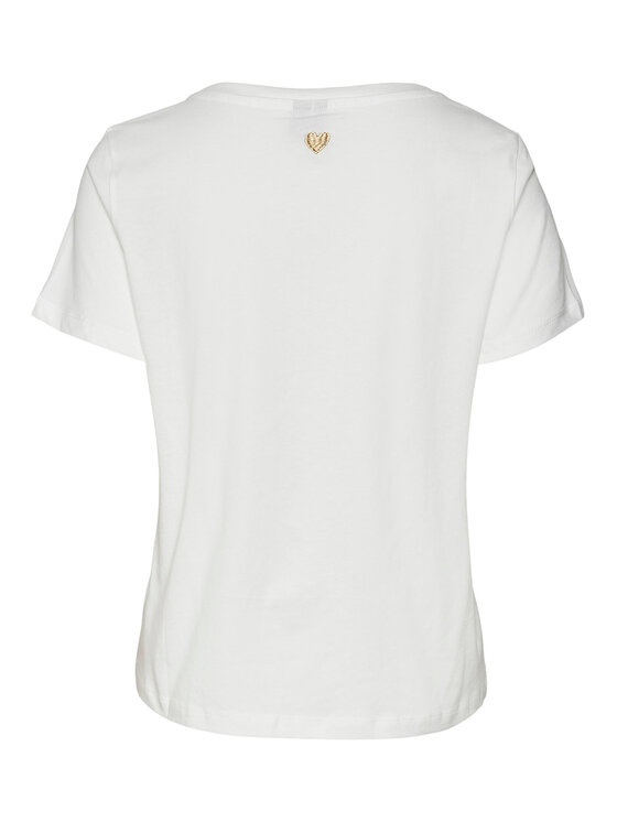 Vero Moda Vero Moda T-Shirt Pamala 10284321 Biały Regular Fit