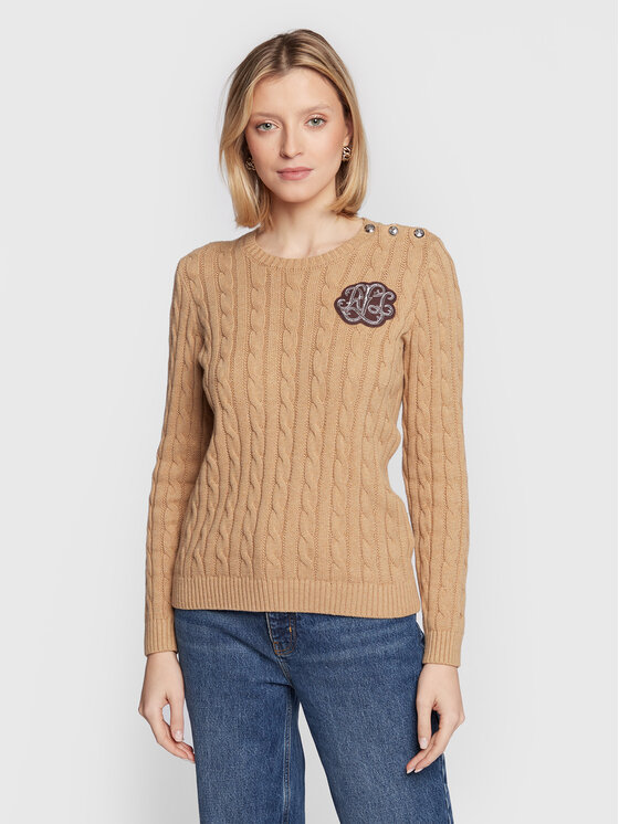 LAUREN RALPH LAUREN Lauren Ralph Lauren Sveter 200881875008 Béžová Regular Fit