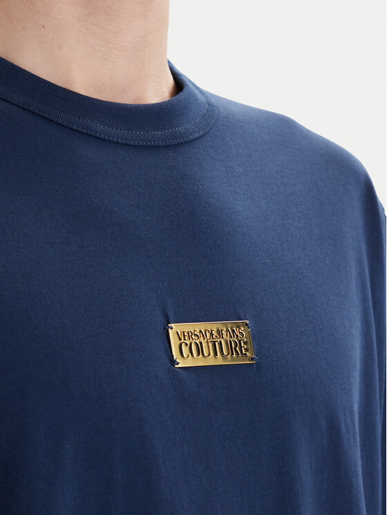 Versace Jeans Couture Versace Jeans Couture T-krekls 80GAHT05 CJ00T Tumši zils Regular Fit