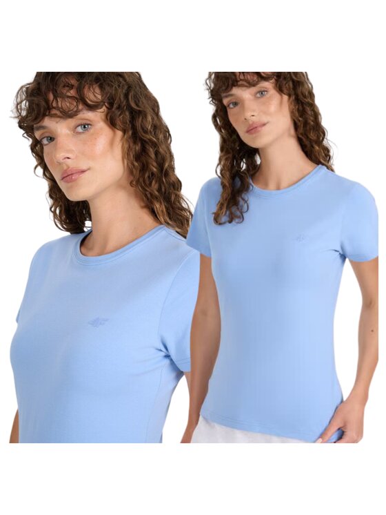 4F 4F T-shirt FWMM00TTSHF2255-32S Blu Slim Fit