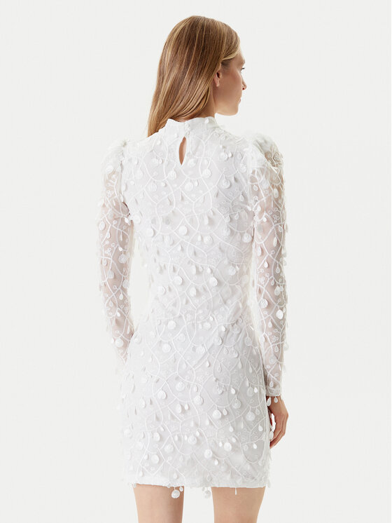 YAS YAS Koktel haljina 26030914 Bijela Slim Fit