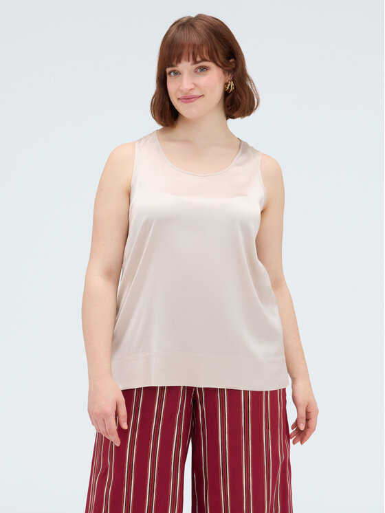 Fiorella Rubino Fiorella Rubino Top D009L000145N0A2 Crema Regular Fit
