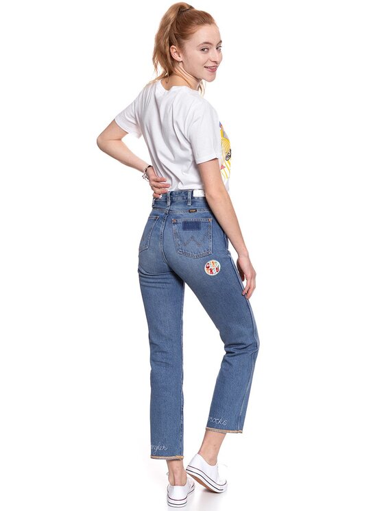 Wrangler Wrangler T-Shirt CROP TEE Biały Regular Fit