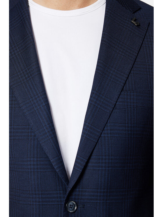 Lancerto Lancerto Garnitur Toronto GA073123000006 Granatowy Slim Fit