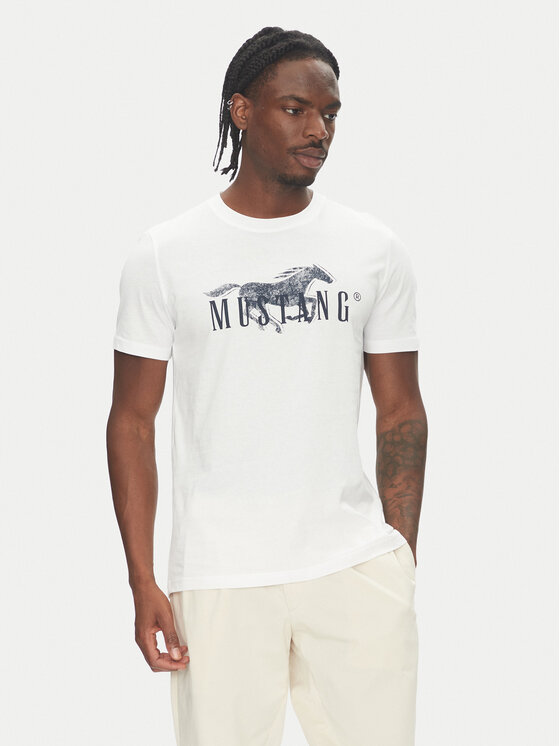 Férfi Póló Mustang, Méret: XL, Fehér, Austin 1016492