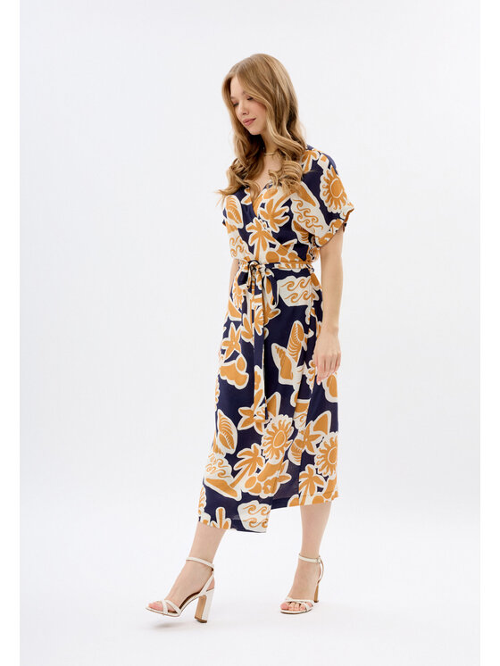 Mirons Mirons Sukienka codzienna print Granatowy Regular Fit