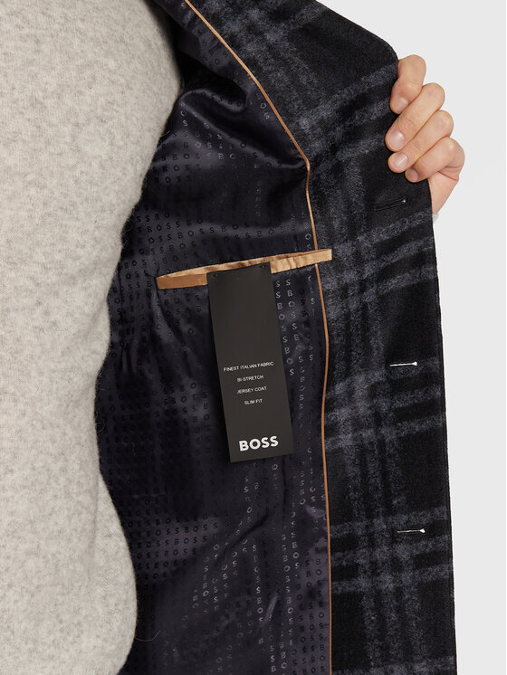 BOSS Boss Демісезонний плащ H-Hyde-J-224 50479591 Cиній Slim Fit