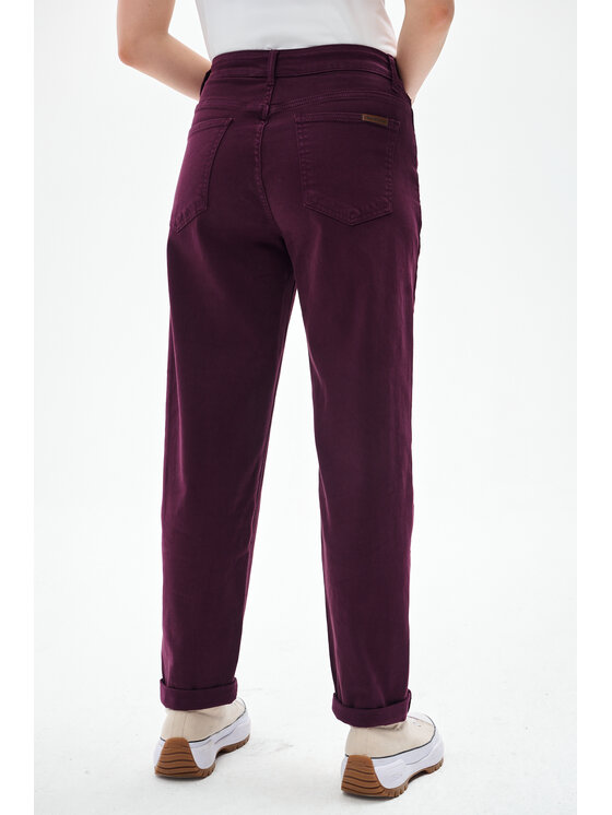blue shadow blue shadow Spodnie materiałowe 8058-29 Czerwony Regular Fit