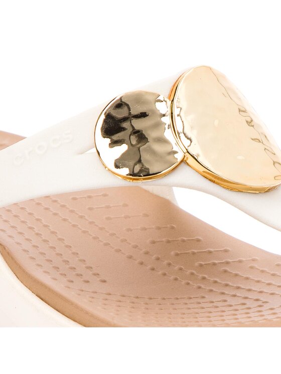 Crocs Crocs Japanke Sanrah Embellished Wedge Flip 204009 Bež