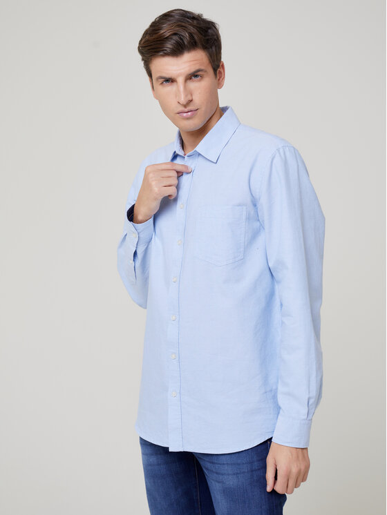 BIG STAR BIG STAR Koszula trixi_400 Niebieski Basic Fit