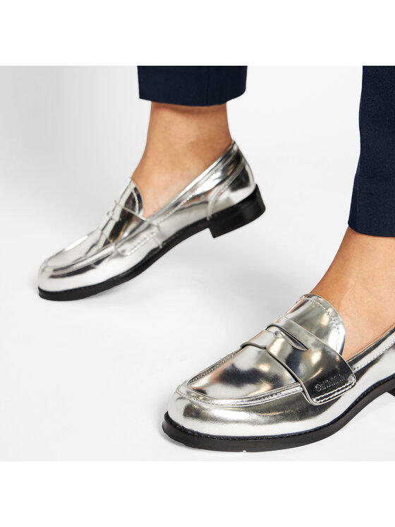 srebrne buty calvin klein