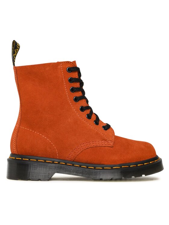 Orange dr martens boots discount
