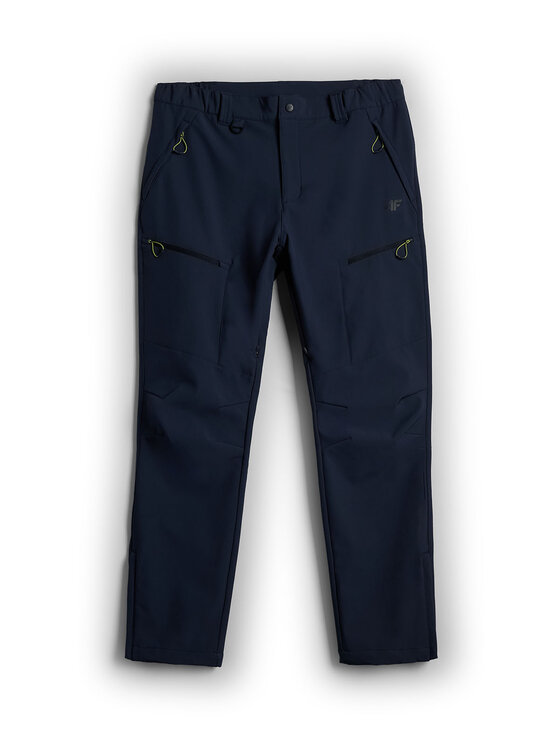 4F 4F Spodnie przeciwdeszczowe BETWEEN LAYERS Granatowy Regular Fit