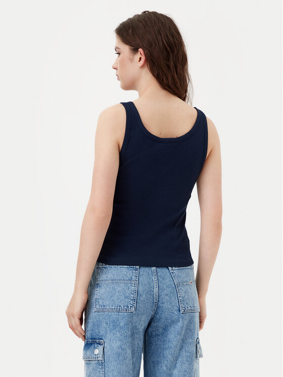 Tommy Jeans Tommy Jeans Top DW0DW19492 Tumesinine Slim Fit