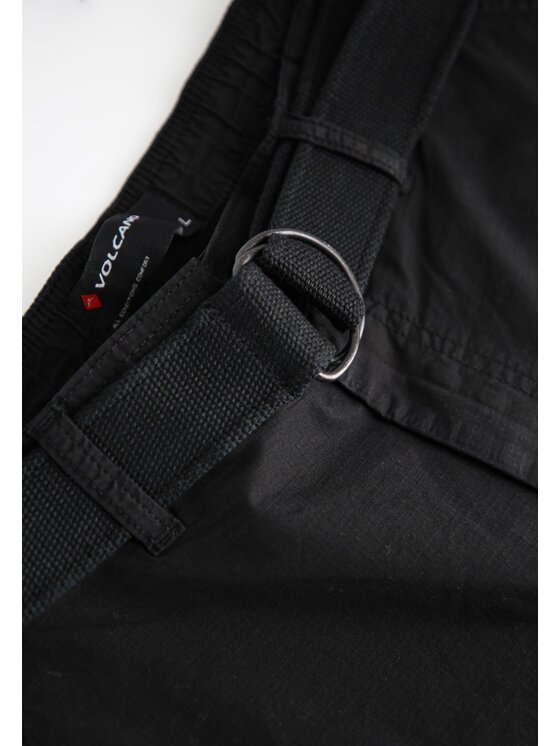 Volcano Volcano Spodnie cargo R-FORN Czarny Regular Fit