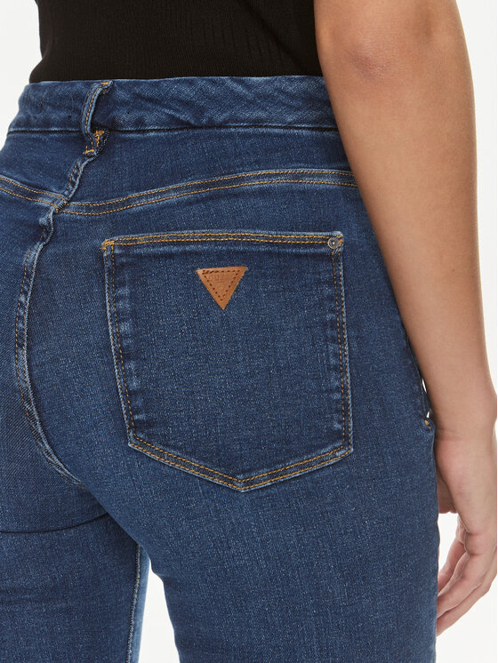 Guess Guess Jeans hlače W4GA58 D5BR0 Mornarsko modra Bootcut Fit