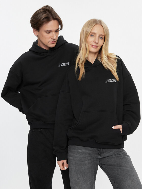 2005 Sweatshirt Unisex Basic Noir Relaxed Fit