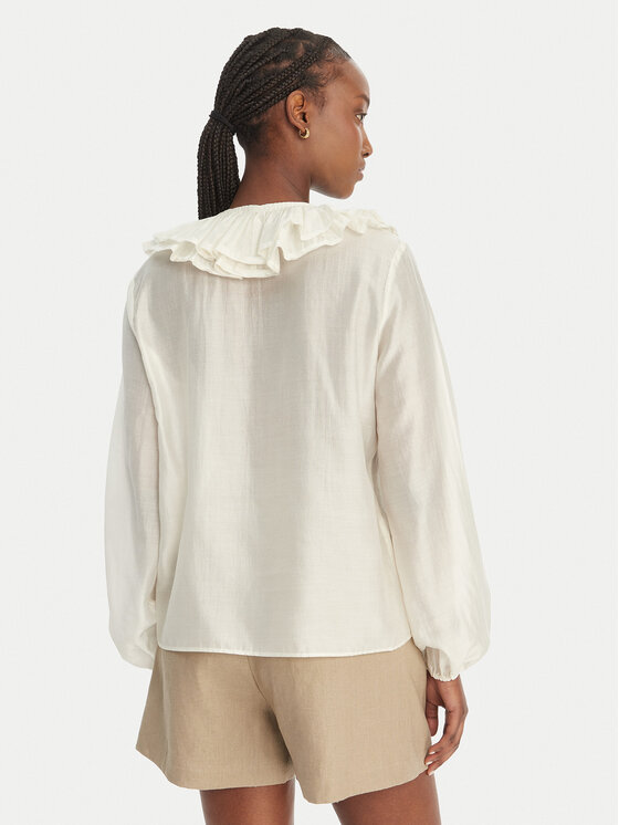 Eleh Eleh Bluzka SS260116 Kremowy Regular Fit