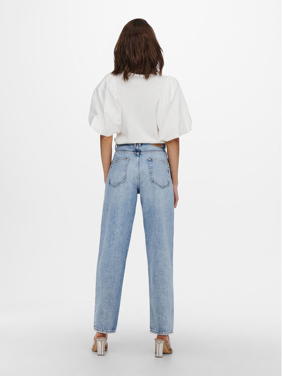 ONLY ONLY Jeans hlače Robyn 15250328 Modra Straight Fit