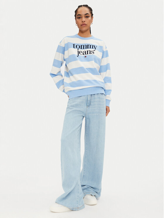 Tommy Jeans Tommy Jeans Bluză Ess Logo DW0DW19041 Albastru Relaxed Fit