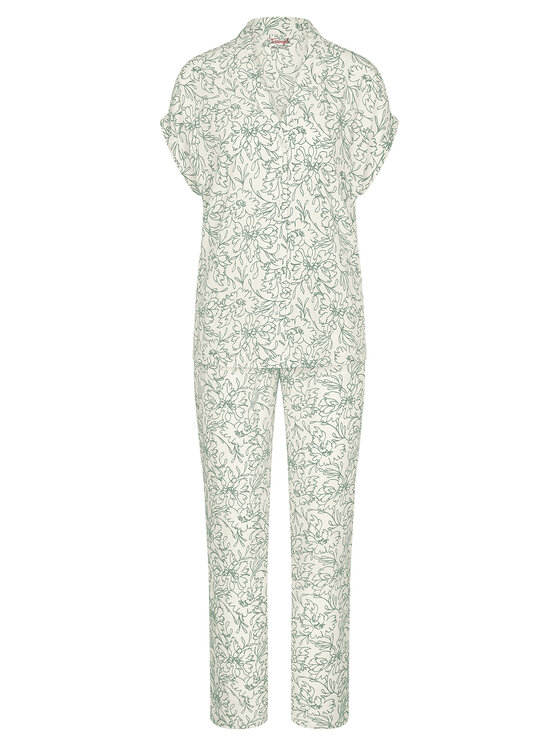 Triumph Triumph Pidžama Boyfriend 10222611 Zelena Relaxed Fit