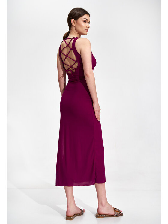 FIGL FIGL Sukienka M864 Różowy Slim Fit