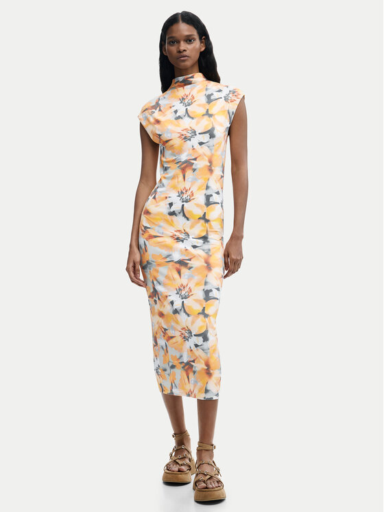 Desigual Desigual Φόρεμα καλοκαιρινό Martha 26SWVK48 Κίτρινο Slim Fit