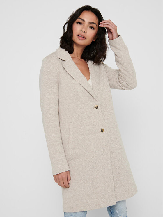 ONLY ONLY Kabát pro přechodné období Carrie 15173066 Béžová Regular Fit