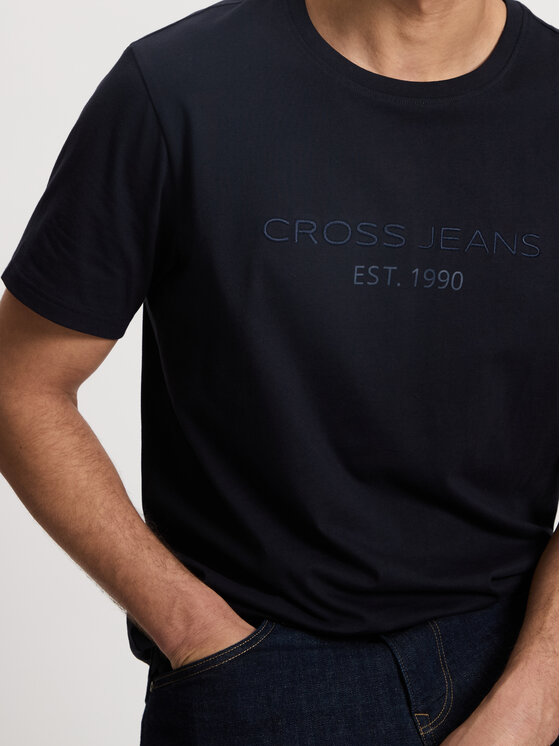 Cross Jeans Cross Jeans T-Shirt 16119-310 Granatowy Regular Fit