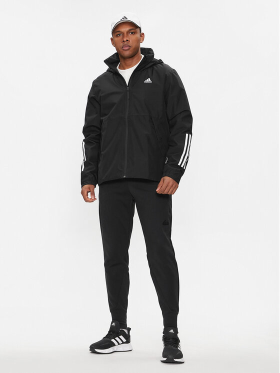 adidas adidas Prechodná bunda BSC 3-Stripes RAIN.RDY H65773 Čierna Regular Fit