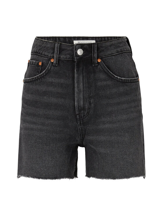 Tom Tailor Denim Tom Tailor Denim Kratke hlače iz tkanine 1035886 Črna