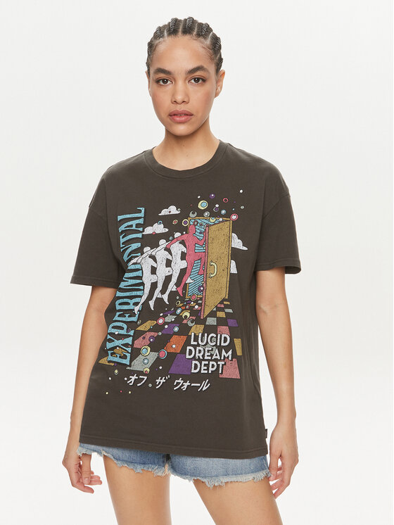 Vans T-krekls Vivid Dreams Oversized VN000H08 Melns Regular Fit