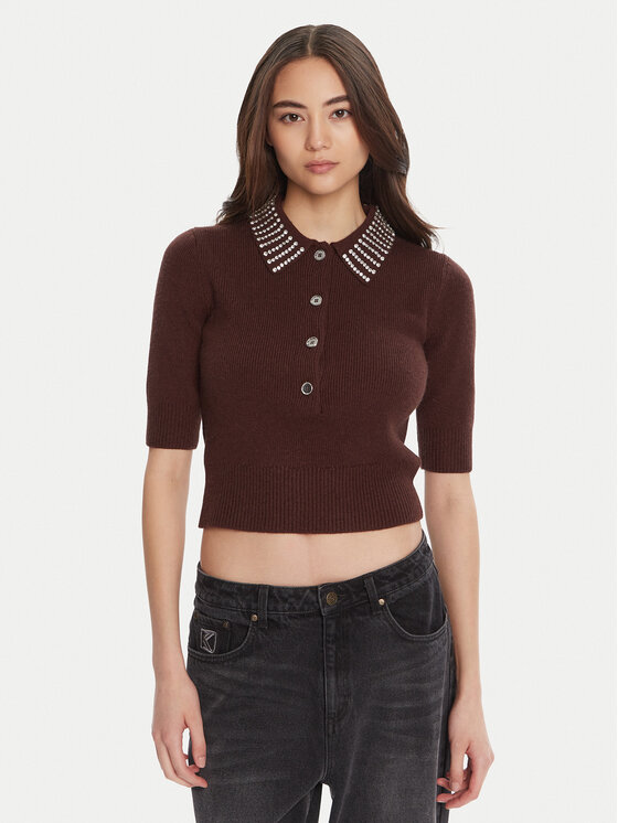 PINKO Tricou polo Emilia 105745 A2S4 Maro Regular Fit