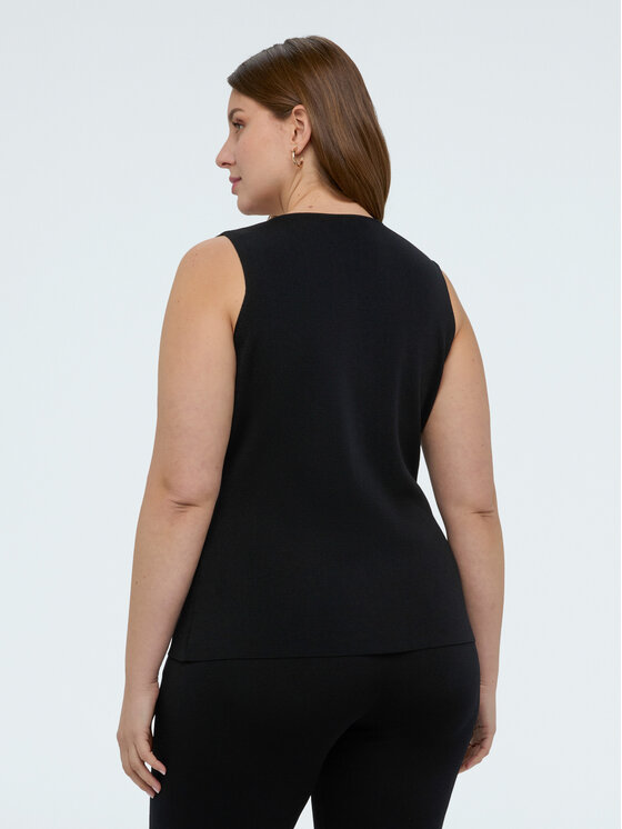 Fiorella Rubino Fiorella Rubino Kamizelka M089L008362N033 Czarny Regular Fit